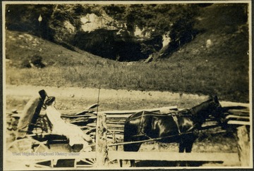 Maddy Caves are saltpeter caves in Monroe County. During the Civil War, the caves were mined by the Confederates for nitrate, used to make gun powder. All persons in the photograph are unidentified. 
