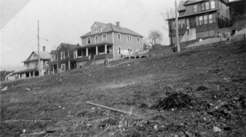 Neighborhood on Braxton Street. The house, owned by Ruth Skidmore on the right, was  built by a Mr. Patterson, ca 1905-10. Ms. Skidmore still lived in in the house in 2011.