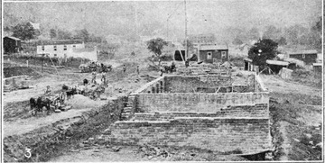 A view of Main Street in Gassaway when the town was first started.