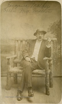 Portrait of Eugene Mathers, worked as a printer in late 1800's in Morgantown, West Virginia.