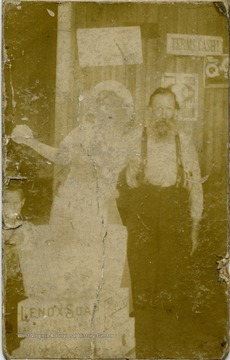 Cartes de visite of N. H. McGeorge with an unidentified woman. His father married Mary Morgan who was the daughter of Captain Zackquill Morgan II. 