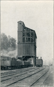 Information with print includes "Coke Crushing Plant, Capacity 300 Tons". Print published in a book titled, "Properties Owned and Controlled By the Consolidated Coal Company West Virginia Properties Inspected By Directors And Their Guests Aug. 2-3, 1907".