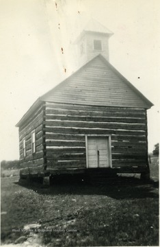 This log church was built in 1880.