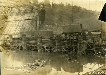 Image taken the construction of the hydro-electric dam.