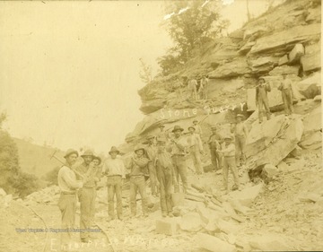 Stone quarry in Harrison County (adjacent to the railroad).