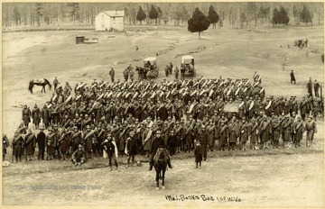 State National Guard unit activated during the Spanish-American War, under the command of Major Banks, waits to entrain for Columbus, Georgia