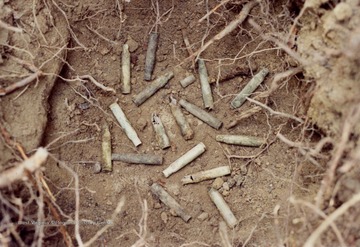 Bullet shells that remain from the Battle of Blair Mountain.