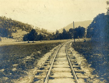 Section of tracks on the Midland Railway through Old Skidmore Farm.