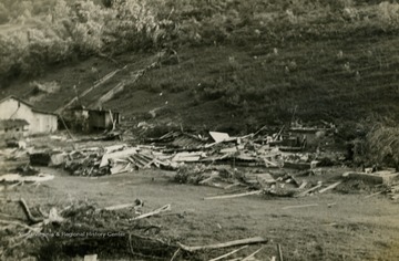 Destruction of homes caused by the deadliest tornado in West Virginia's history.