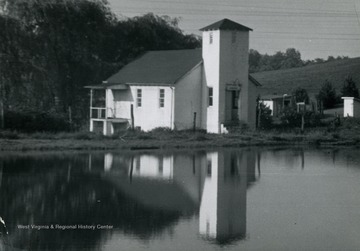 Caption on back of photo: "Beside the Still Waters."