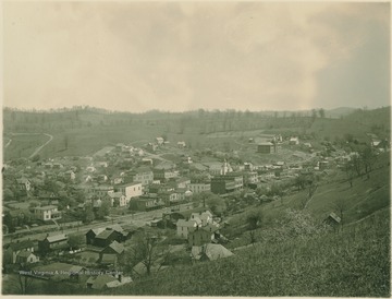 Elevated view of a town in Harrison County.