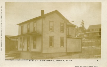 Photograph of office building published by The Merchant's Photographer. See original for correspondence. (From postcard collection legacy system.)