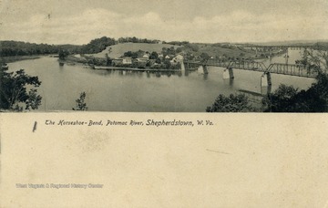 View of Douglas Hill, also known as Ferry Place Hill, on the Maryland side. Published by Reinhart's Pharmacy. (From postcard collection legacy system.)