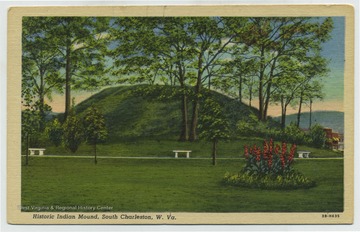 See original for Indian Mound historic information provided by the postcard. (From postcard collection legacy system.)