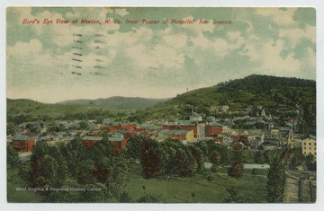 Photograph was taken from the tower of the "Hospital for the Insane".Published by J. Wilsher. See original for corresondence. (From postcard collection legacy system.)