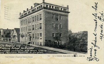 A mutual institution, with doors open to any reputable Physician or Surgeon. Published by A.C. Kinkead. (From postcard collection legacy system.)