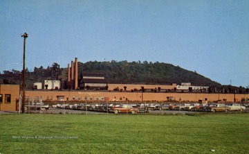 Caption on back of postcard reads: "Westinghouse Electric Corp., located 2 miles east of Fairmont, West Virginia on Rte. 73. It employs 1475 people and is the world's largest glass fluorescent plant." Published by Bobet News Agency. (From postcard collection legacy system.)