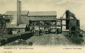 Exterior of coal mine. Published by A.G. Martin Company. (From postcard collection legacy system.)