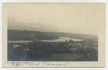 Photograph overlooking the river through Point Pleasant.(From postcard collection legacy system.)