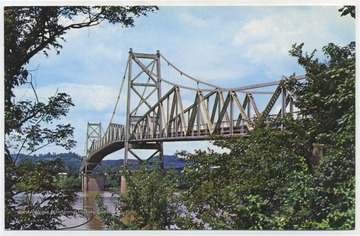 Published by Stafford's Studio. See original for postcard information on the Silver Bridge. (From postcard collection legacy system.)