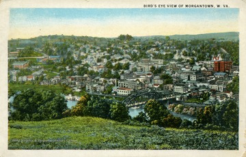View from across the Monongahela River. Published by I. Robbins and Son. (From postcard collection legacy system.)