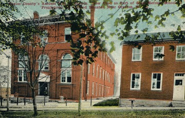 Caption on postcard reads: "Now used as part of State Reform School in Pruntytown for colored inmates." Published by Majestic Publishing Company. (From postcard collection legacy system.)