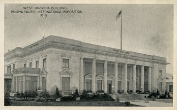 Exhibition building to showcase states in the United States. (From postcard collection legacy system--subject.)