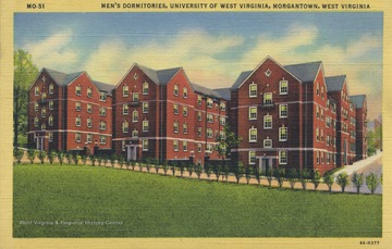 Dormitories now known as Boreman Hall. (From postcard collection legacy system--subject.)