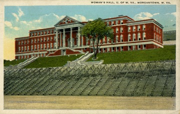 Now known as Stalnaker Hall. See original for correspondence. Published by I. Robbins and Son. (From postcard collection legacy system--WVU.)