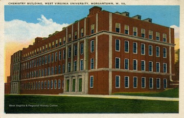 Now known as Clark Hall. Published by Stengers News Stand. (From postcard collection legacy system--WVU.)