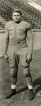 West Virginia University football player. Print number 192a.