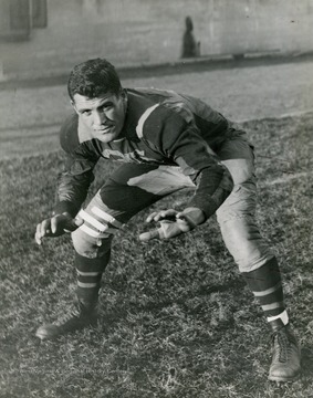 West Virginia University football player. Print number 202j.