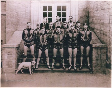 Pictured in back row is "Bun" Goff and "Buck" Porterfield. Remaining subjects unidentified. 