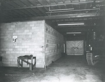Photo of the interior of the armory located at mouth of Beech Run.