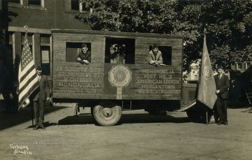 Print number 578. Man on far right is Oliver J. Davis. Monongalia Post Number 2, American Legion, Morgantown, West Virginia.