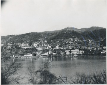 View of the town from across the river. 