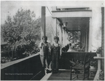 Bud Willey and "Bud" Shanks pictured on the porch.