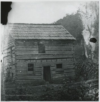 Home of John Cooke, Sr., the first permanent settler in Wyoming County. The home is located at the mouth of Laurel (now Hatcher). The home was torn down in 1912.