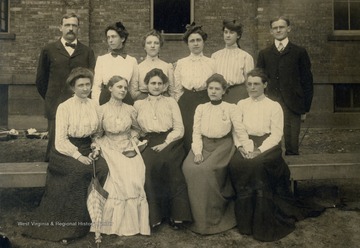 Ethel Finnicum Moreland is fourth from the left in back row (only woman with glasses on).