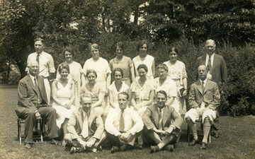 Associated with the Presbyterian Summer Camp at Jackson's Mill, West Virginia. (See original photograph for names of faculty members).