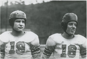 Tommy Hartley and "Sug" Shull pictured at Avis Field. 
