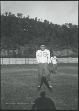 Portrait of the Hinton High School football player who later played in the 1954 Sugar Bowl. 