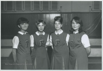 Pictured from left to right: Debbie Willey Wykle; Janet Harvey Richardson; Jeannie Hutchison; and Barbara Lowe Bolling.