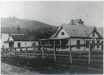 Pictured are the home and office of Dr. William Trail. 