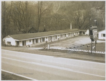 View of the motel building from across Route 3.  
