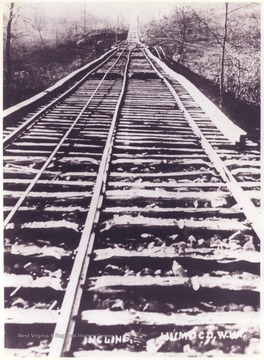 Looking down the tracks that lead to the tipple. 