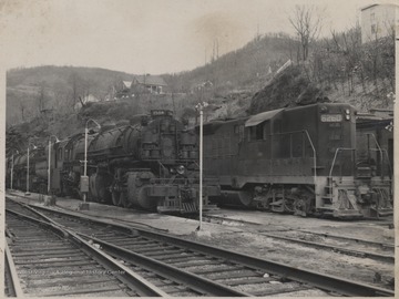 Steam engine no. 1508, to the left, and diesel engine no. 6260, pictured to the right.