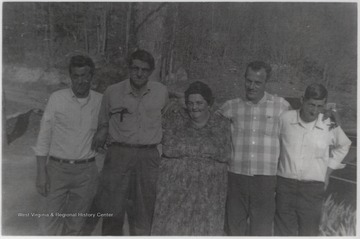 Benny Cook, Matt Cook, Virgie M. Cook Lilly, Denver Cook, and George W. Cook pictured together. 