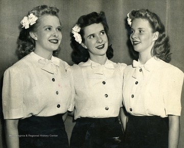 From left to right: Margaret June, Betty Jane, and Janet Jean. 