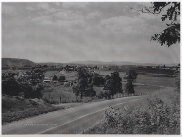 Pictured is an area two miles west of Lewisburg, W. Va. along U. S. Route 60. The view is looking northwest from Wilson Hill. 